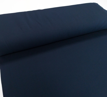 Fein-Rippjersey uni navy